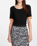 Designer-Jerseyshirt schwarz-orange