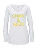 Designer-Jerseyshirt weiß-zitrone