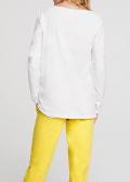 Designer-Jerseyshirt weiß-zitrone