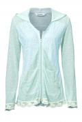 Designer-Kapuzen-Shirtjacke mint