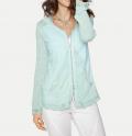 Designer-Kapuzen-Shirtjacke mint