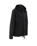 Designer-Kapuzenjacke mit Srass schwarz