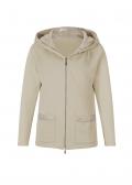 Designer-Kapuzenstrickjacke mitPailetten sand