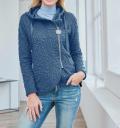 Designer-Kapuzensweatjacke bleu