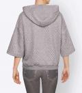 Designer-Kapuzensweatshirt grau-silber