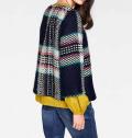 Designer-Karoblazer marine-bunt