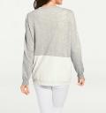 Designer-Kaschmir-Cardigan grau-offwhite