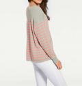 Designer-Kaschmirpullover grau-apricot