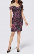 Designer-Kleid aubergine-altrosa