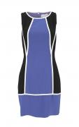 Designer-Kleid blau-schwarz Größe 8