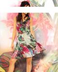 Designer-Kleid bunt