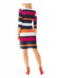 Designer-Kleid bunt gestreift