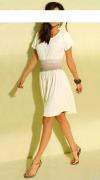 Designer-Kleid ecru