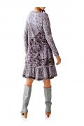 Designer-Kleid flieder-grau