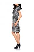 Designer-Kleid grau-creme Gr. 42
