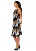 Designer-Kleid m- Kette schwarz-sand