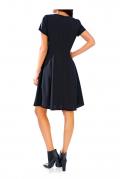 Designer-Kleid marine-cremeweiß