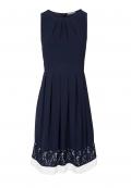 Designer-Kleid marine-ecru