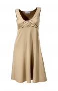 Designer-Kleid mit Drapierung sand