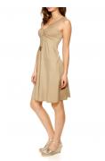 Designer-Kleid mit Drapierung sand