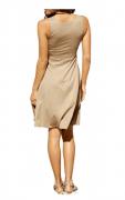 Designer-Kleid mit Drapierung sand