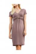 Designer-Kleid mit Drapierung taupe