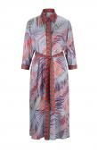 Designer-Kleid mit Gürtel eisblau-hummer