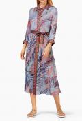Designer-Kleid mit Gürtel eisblau-hummer