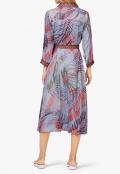 Designer-Kleid mit Gürtel eisblau-hummer