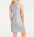 Designer-Kleid mit Perlen silbergrau