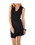 Designer-Kleid mit Raffungen schwarz