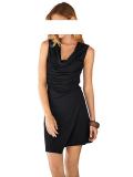 Designer-Kleid mit Raffungen schwarz