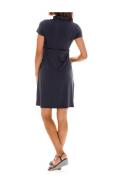 Designer-Kleid mit Rüschen dunkelblau