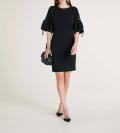 Designer-Kleid mit Schnürung schwarz