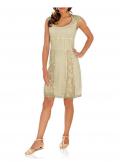 Designer-Kleid mit Spitze beige