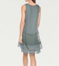 Designer-Kleid mit Spitze oliv