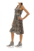 Designer-Kleid mit Spitze taupe
