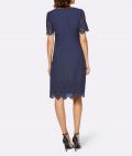 Designer-Kleid mitMadeira-Spitze nachtblau