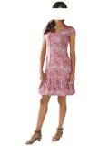 Designer-Kleid pink-weiß Gr. 40
