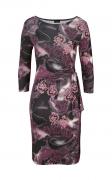 Designer-Kleid schwarz-beere