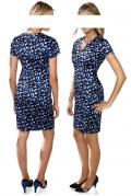 Designer-Kleid schwarz-blau-weiß