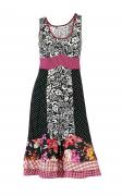 Designer-Kleid schwarz-bunt
