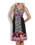Designer-Kleid schwarz-bunt