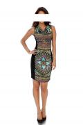 Designer-Kleid schwarz-bunt