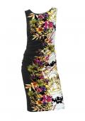 Designer-Kleid schwarz-bunt