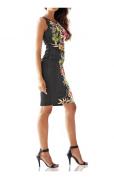 Designer-Kleid schwarz-bunt