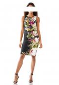 Designer-Kleid schwarz-bunt
