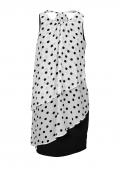 Designer-Kleid schwarz-ecru