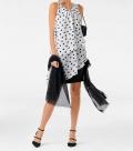 Designer-Kleid schwarz-ecru