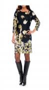 Designer-Kleid schwarz-gelb